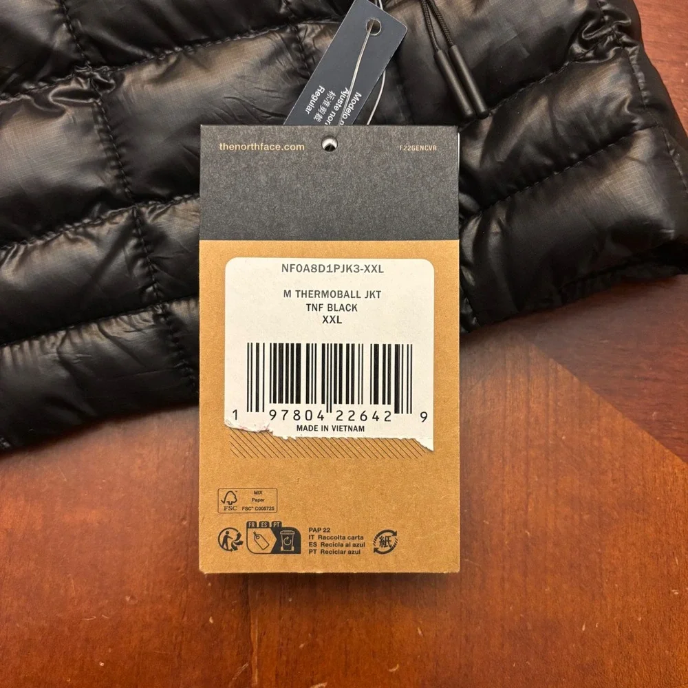 The North Face | ThermoBall Eco Jacket 2.0 | Mens XXL | Black Puffer Full Zip